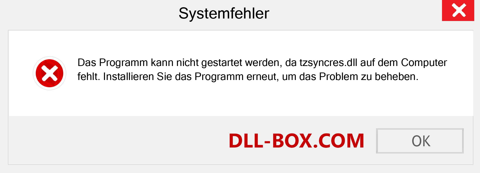 tzsyncres.dll-Datei fehlt?. Download für Windows 7, 8, 10 - Fix tzsyncres dll Missing Error unter Windows, Fotos, Bildern