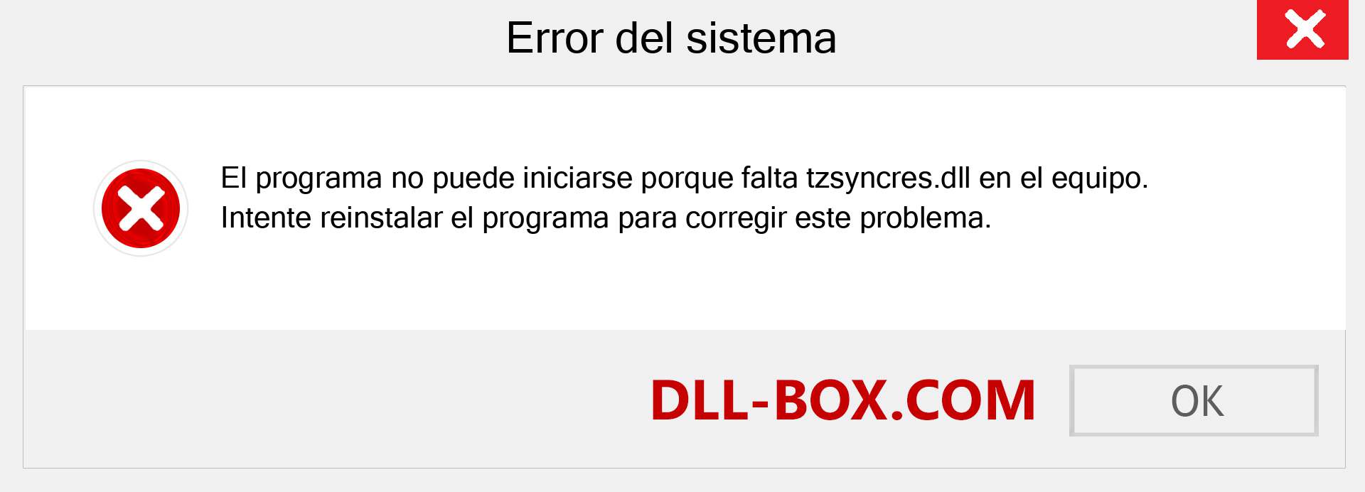 ¿Falta el archivo tzsyncres.dll ?. Descargar para Windows 7, 8, 10 - Corregir tzsyncres dll Missing Error en Windows, fotos, imágenes